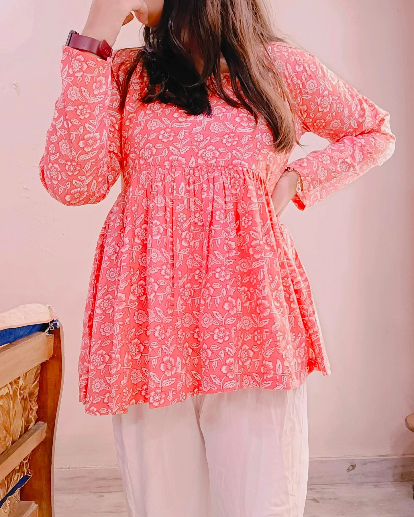 Nyra 🌷- Round neck short-kurti