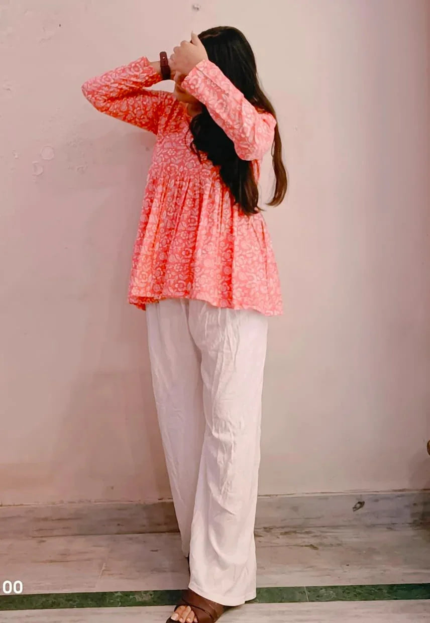 Nyra 🌷- Round neck short-kurti