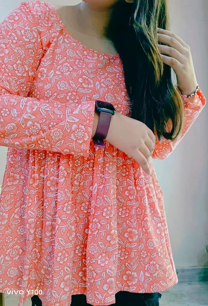 Nyra 🌷- Round neck short-kurti